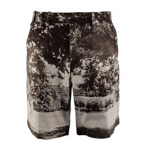 Men's Links Fit Scenic Print Shorts Black 30